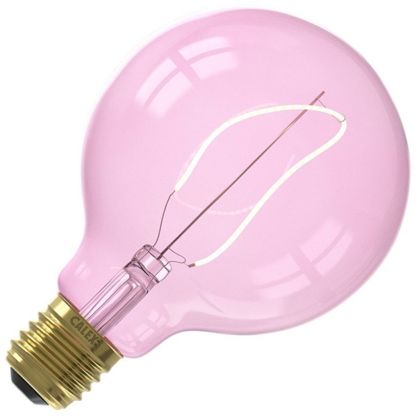 Vrolijke roze bolvormige lamp uit de colors serie van calex. Deze globelamp heeft een diameter van 9