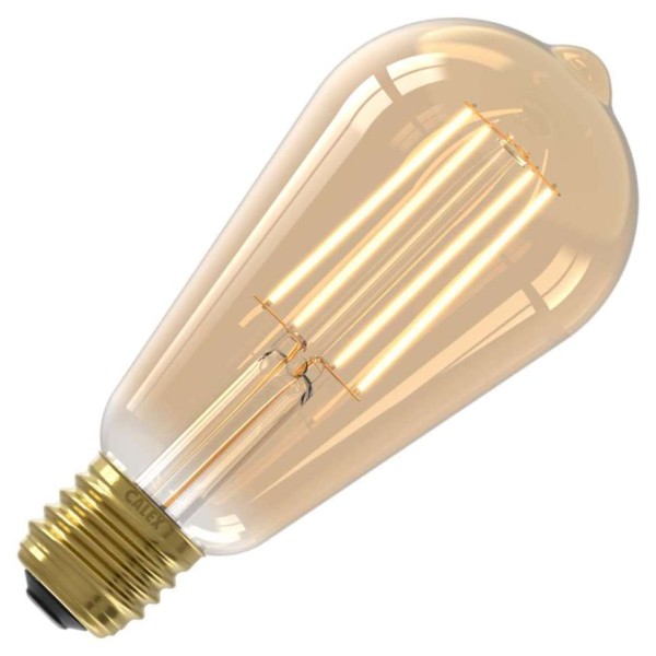 Deze rustieke led lamp met een e27 fitting heeft goud glas en is dimbaar. De kleurtemperatuur zorgt voor een warme gloed en daarmee een warm gevoel.