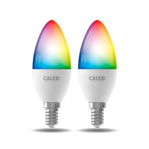 Calex Smart LED kaars E14 B35 4,9W CCT RGB SetE van 2