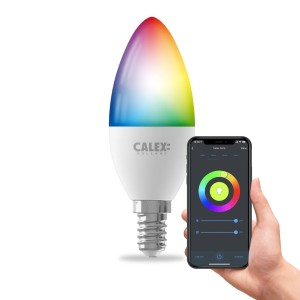 Calex smart LED kaars E14 B35 4,9W CCT RGB