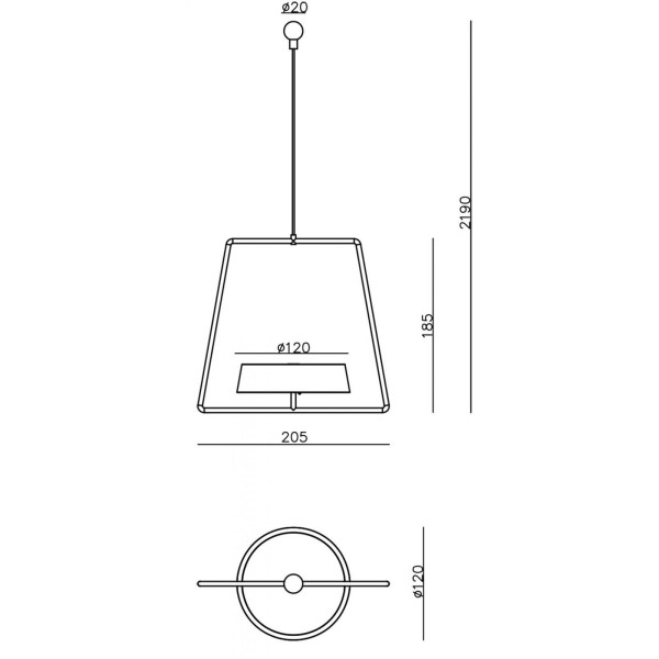 Deko-light led hanglamp miram met accu