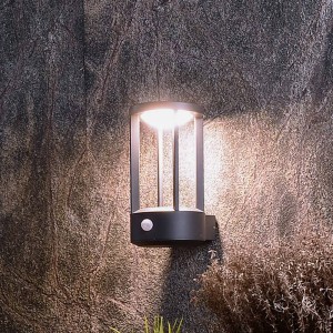 Deko-Light Sensor-buitenwandlamp Albaldah, LED, donkergrijs
