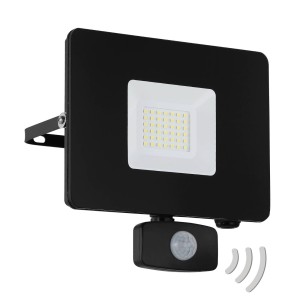 EGLO LED buitenspot Faedo 3 met sensor, zwart, 30W