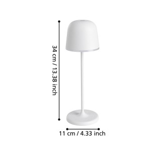 EGLO LED tafellamp Mannera met accu, grijs
