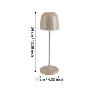 EGLO LED tafellamp Mannera met accu, zand