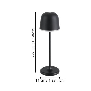 EGLO LED tafellamp Mannera met accu, zwart