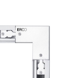ERCO 3-fase-hoekverbinder aardedraad binnen, wit