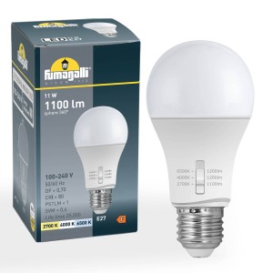 Fumagalli E27 11W LED lamp A60 CCT 2.700/4.000/6.500K