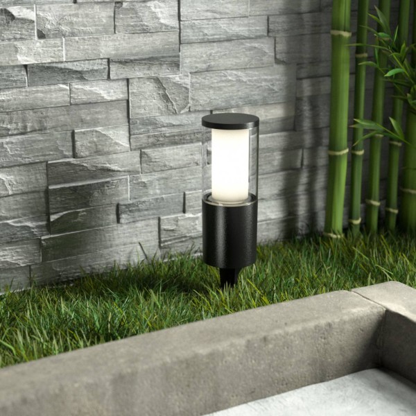 Fumagalli led grondspies lamp carlo in zwart 25cm 35w cct 3