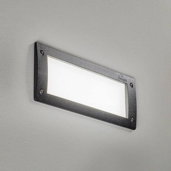 Fumagalli led muur-inbouwlamp leti 300 square zwart