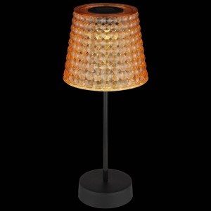 Globo Solar-tafellamp 36634-2A in 2 per set zwart/amber