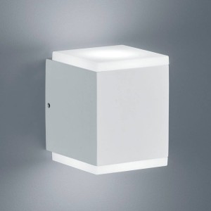 Helestra Kibo – LED buitenwandlamp, mat wit