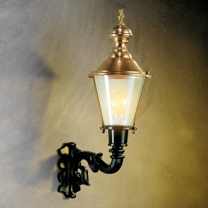 K.S. Verlichting Buitenwandlamp Hoorn, fitting boven, groen