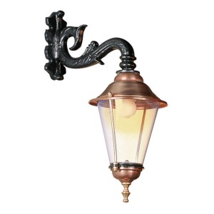 K.S. Verlichting Hoorn – Buitenwandlamp, fitting onderaan, zwart