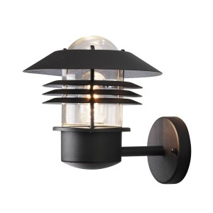 Konstsmide Buitenwandlamp New Modena, lantaarn, E27, zwart