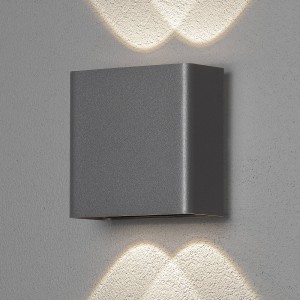 Konstsmide LED buitenwandlamp Chieri, 4-lamps, antraciet