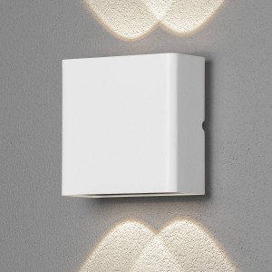 Konstsmide LED buitenwandlamp Chieri, 4-lamps, wit