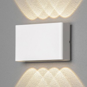 Konstsmide LED buitenwandlamp Chieri, 8-lamps, wit