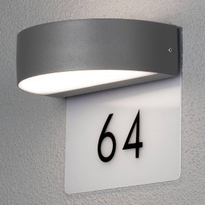 Konstsmide Moderne LED huisnummer lamp Monza incl. cijfers