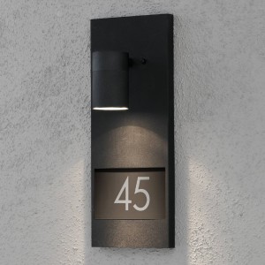 Konstsmide Mooie huisnummerverlichting Modena 7655, zwart