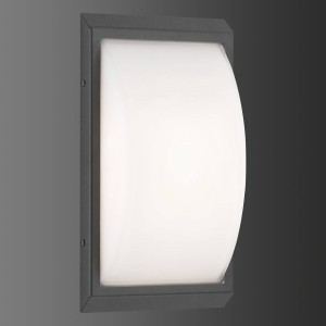 LCD LED buitenwandlamp 053, bewegingsmelder, grafiet