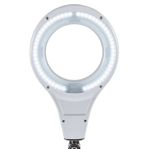 LED loeplamp MAULmakro, standvoet, wit