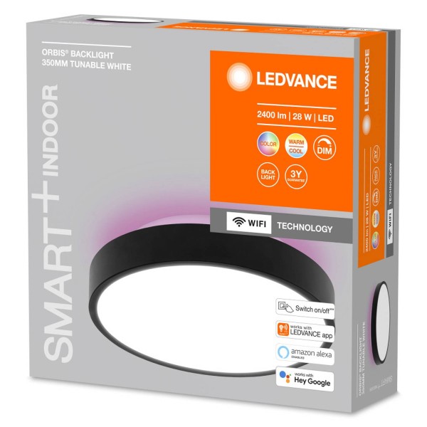 Ledvance smart+ wifi orbis backlight zwart ø35cm