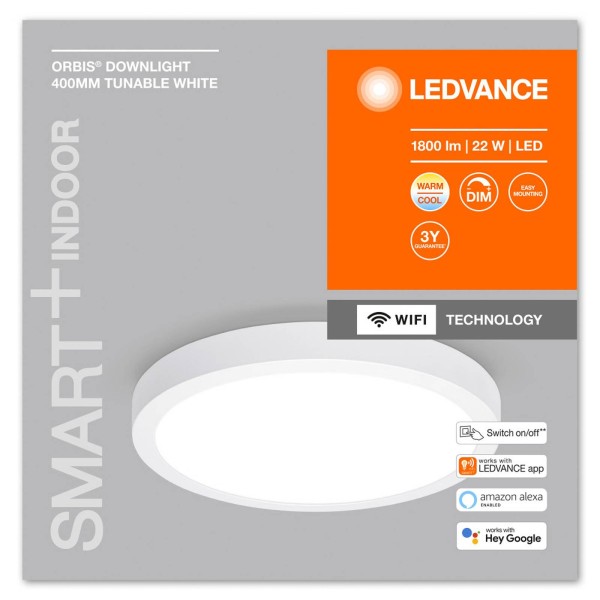 Ledvance smart wifi orbis downlight surface o40cm 2