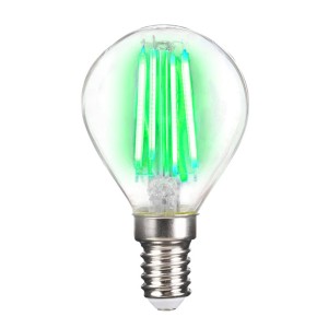 LIGHTME LED lamp E14 4W filament, groen