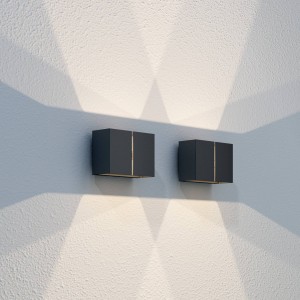 LOOM DESIGN Ask LED buitenwandlamp up/down zwart