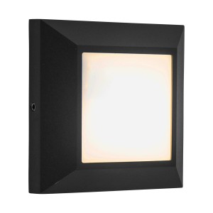 LUTEC LED buitenwandlamp Helena, frontaal 10 cm zwart