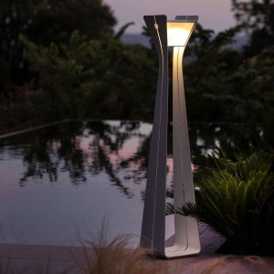 Les Jardins LED lamp op zonne-energie Osmoz, 175 cm, wit