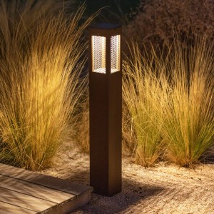 Les Jardins LED solar-tuinlamp Tradition sensor corten 90cm