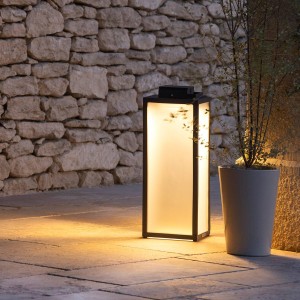 Les Jardins LED solarlantaarn Tradition, antraciet, 65 cm