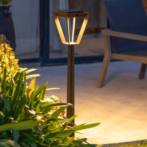 Les Jardins LED tuinpadverlichting solar Metro m sensor corten