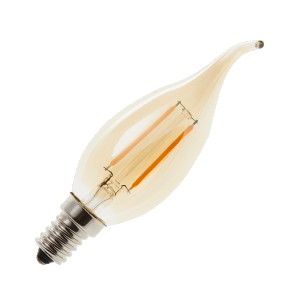 Lighto | LED Kaarslamp Tip | E14 | 2W (vervangt 20W) Goud