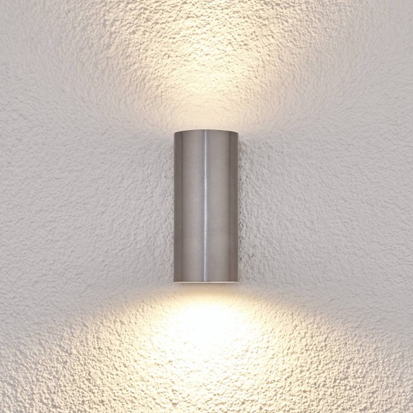 Lindby 2-lamps aluminium buitenwandlamp idris