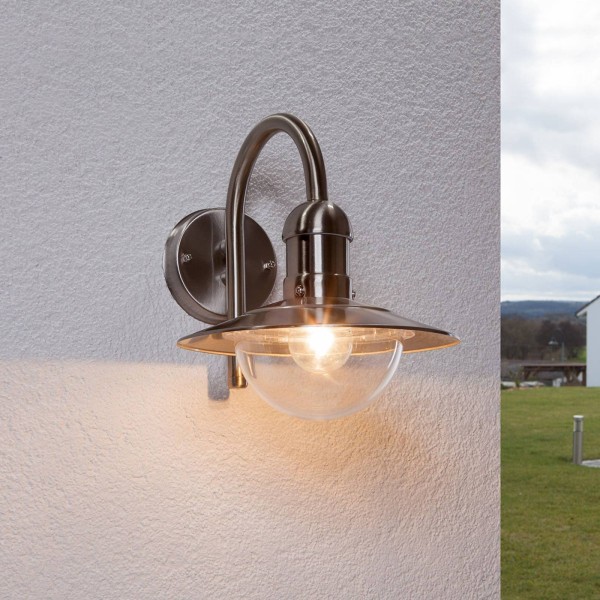 Lindby damion - moderne roestvrijstalen buitenwandlamp