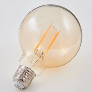 Lindby E27 LED bollamp filament 6W 500lm, amber 1.800K