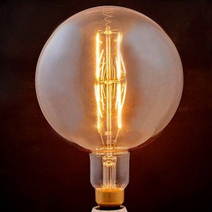 Lindby E27 LED lamp filament 8W 800lm 1.800K amber Globe