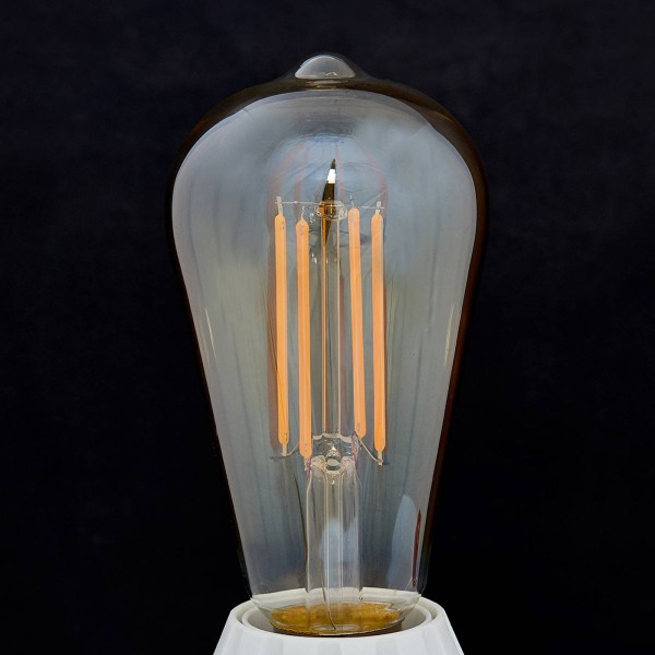Lindby e27 led rustieke lamp 6w 500lm amber 2 per set 1