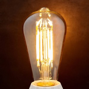 Lindby E27 LED rustieke lamp 6W 500lm amber 2 per set