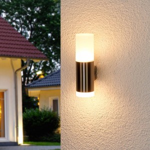 Lindby Gabriel – LED-buitenwandlamp, roestvrij staal