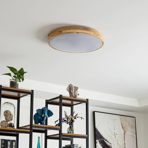 Lindby Innes LED plafondlamp hout Ø50,5cm Smart