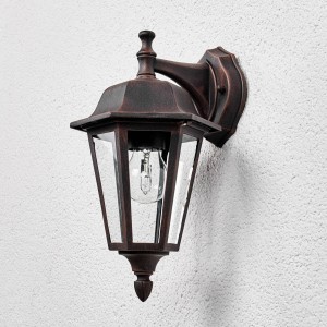 Lindby Lamina – Buitenwandlamp met roestlook