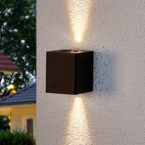 Lindby Lukas – LED outdoor wandlamp met decofilter