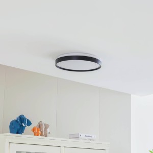 Lindby Mirren LED plafondlamp Smart, zwart
