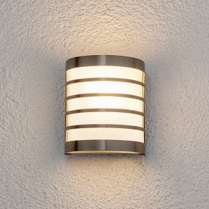 Lindby RVS-buitenwandlamp Calin