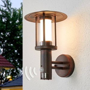 Lindby Sensor-buitenwandlamp Pavlos met LED