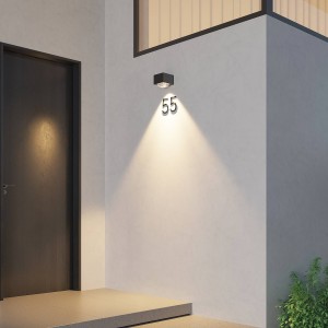 Lucande Almos LED buitenwandlamp, hoekig, 1-lamp